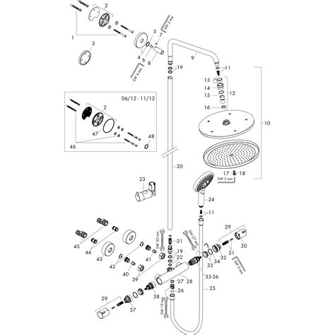 hansgrohe Shower pipes: Croma Select S, 1 spray mode, Item No. 26890140