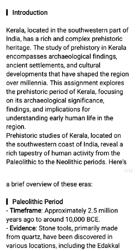 Adobe Scan 22 Sep 2024 - Pre history of kerala - | Introduction ...
