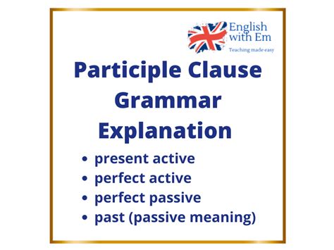 Image result for Participle Clause Structure