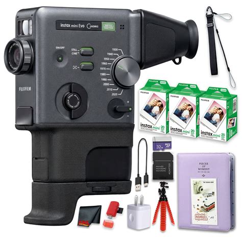 FUJIFILM instax mini Evo Cinema Hybrid Instant Camera Bundle, 3-in-1 ...