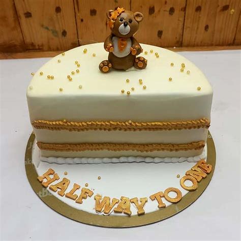 6 Months Golden teddy Bear Cake Online | Just Bake