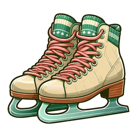 Ice Skates Clipart Vector Illustration Detailed Winter Sports Equipment ...