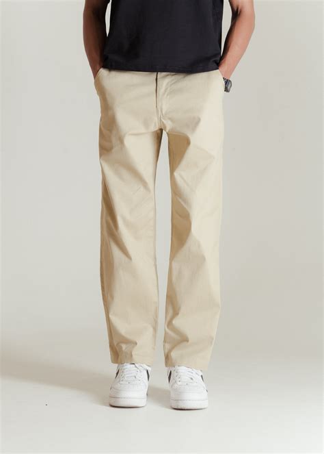 Classic Relaxed Chinos — Beige – Desi Minimals