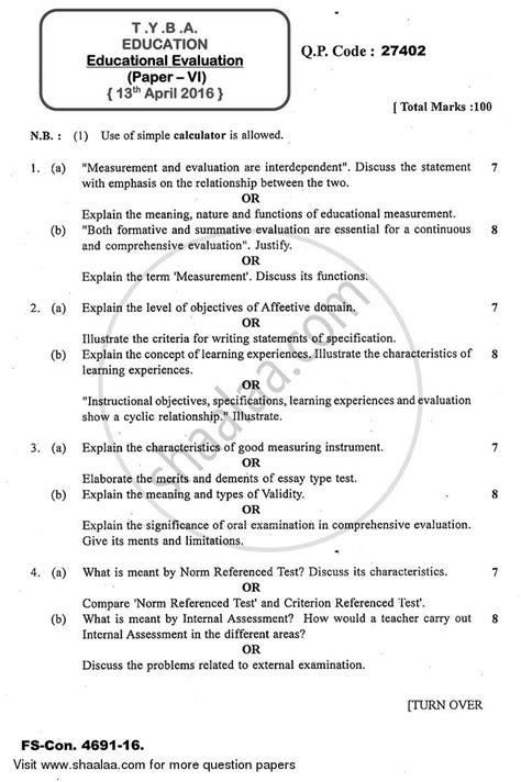 Educational Evaluation 2015-2016 BA Education (IDOL) (Correspondence ...