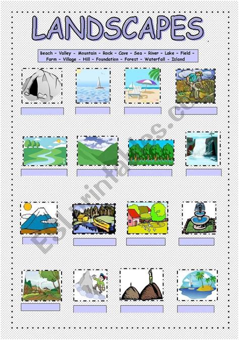 Landscape Worksheet 的图像结果
