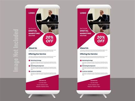 Set of creative display rollup standee banner | Premium Vector