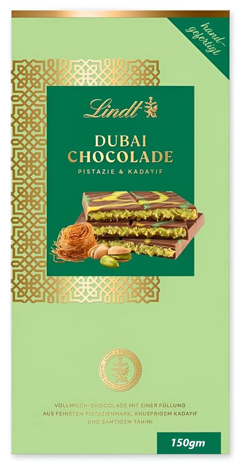 Decadent Foods Lindts Dubai Kunafa Chocolate Whole Milk Chocolate With ...