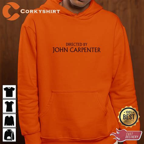 Directed By John Carpenter Halloween Hoodie Orange And Black - Walmart.com