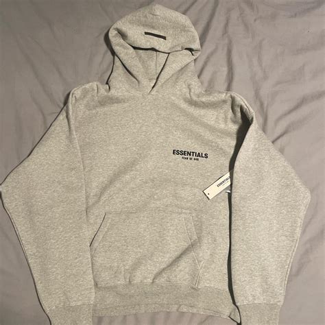Vintage FEAR OF GOD grey essentials hoodie Brand... - Depop