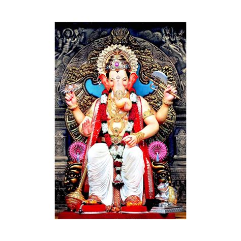 Wholphin Art Design-1 Lalbaugcha Raja Ganpati Sparkle Coated Self ...