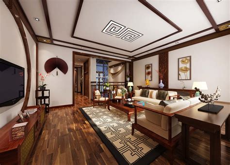 新中式风格二居95平米房子装修效果图-惠新北里-业之峰装饰北京分公司