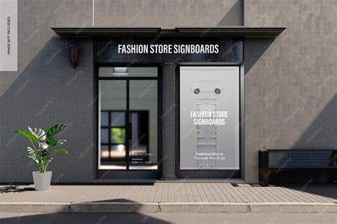 Premium PSD | Fashion store facade mockup, front view