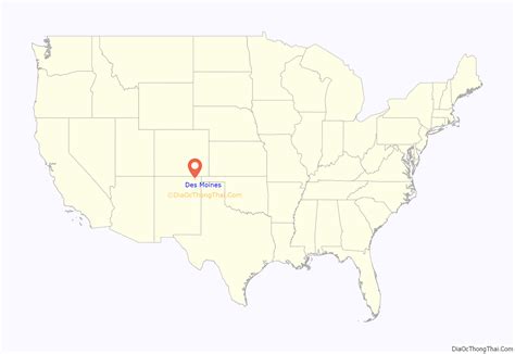 Map of Des Moines village, New Mexico