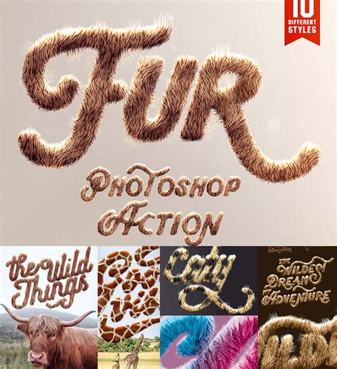 Realistic Fur Photoshop Actions | Free download