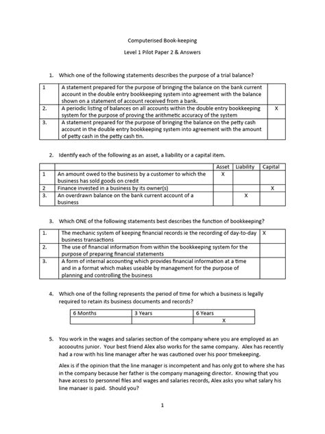 Image result for Bookkeeping Test Practice