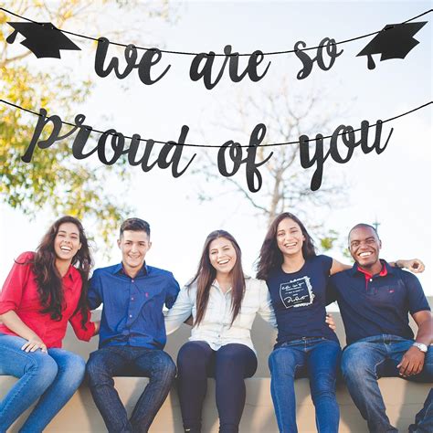 Buy We Are So Proud Of You Banner, Graduation Decorations 2021 for ...