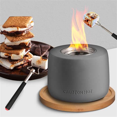 INKEDZ Maker Tabletop Indoor Kit - Smores Kit with Forks & Wooden Base ...
