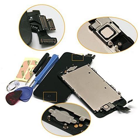for iPhone 5 5G Black Full Set with Spare Parts LCD Screen Replacement ...