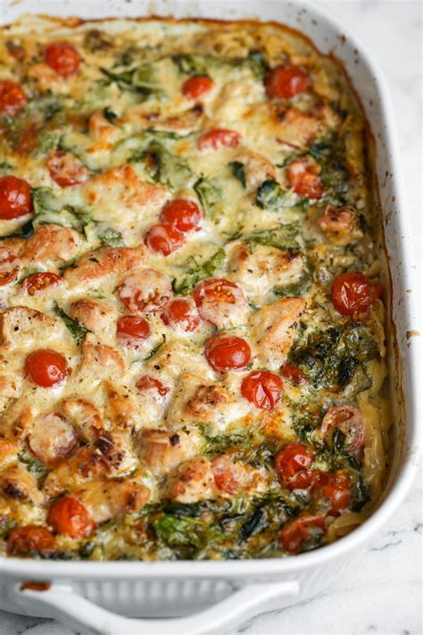 One-Pan Orzo Tuscan Chicken Bake | Recipe | Baked dinner, Recipes ...