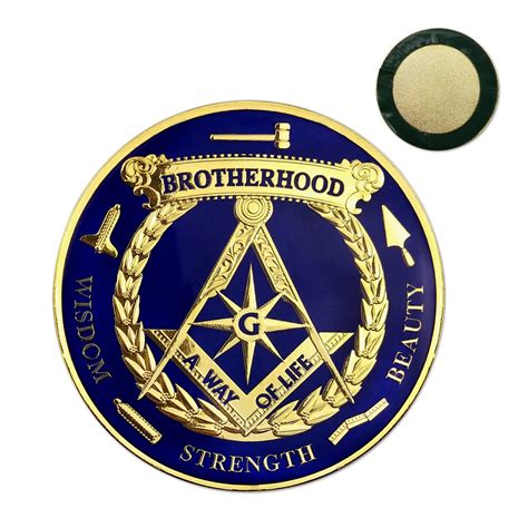 JYG Square & Compass Brotherhood Masonic Car Emblem Badge Working Tools ...