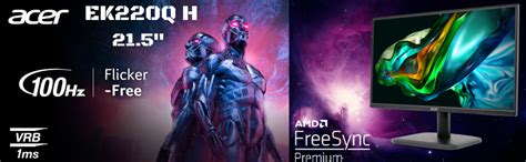 Acer EK220Q 21.5 Inch (54.61 cm) Full HD (1920x1080) Pixels VA Panel ...