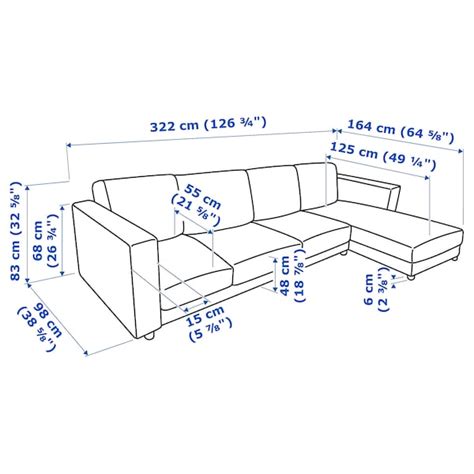 VIMLE 4-seat sofa with chaise longue, Hallarp beige - IKEA