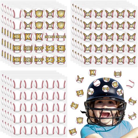 Amazon.com: Award Decals Multi Baseball Helmet Sticker Set (100 Decals ...