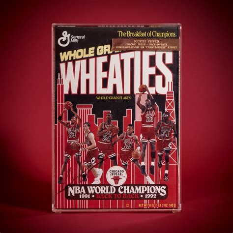 1992 Chicago Bulls NBA World Champions Wheaties Box | Signed by