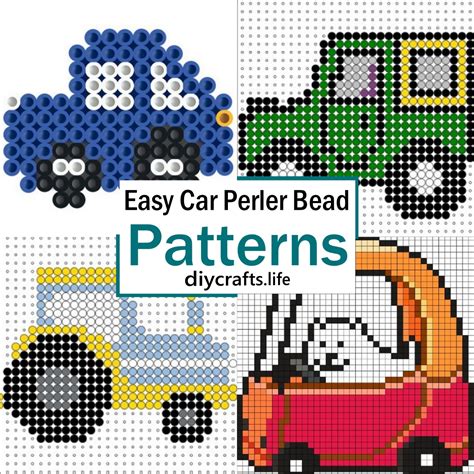 19 Easy Car Perler Bead Patterns For Kids - DIY Crafts