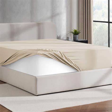 Virtu Queen Fitted sheet only, 1800 Extra deep pocket fitted sheet soft ...