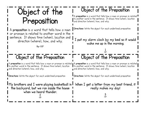 Direct Object And Object Of Preposition Worksheet - Preposition Worksheets