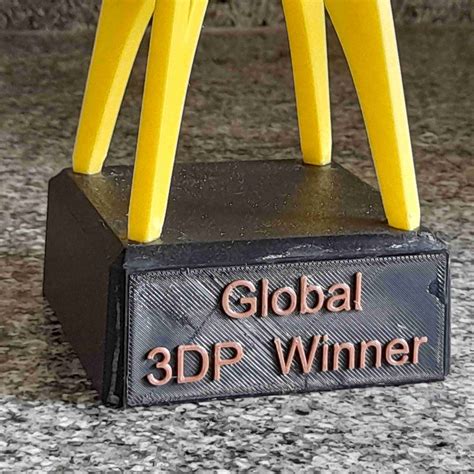 3D Printed Trophy : "GLOBAL 3DP Winner Trophy" | 3D models download ...