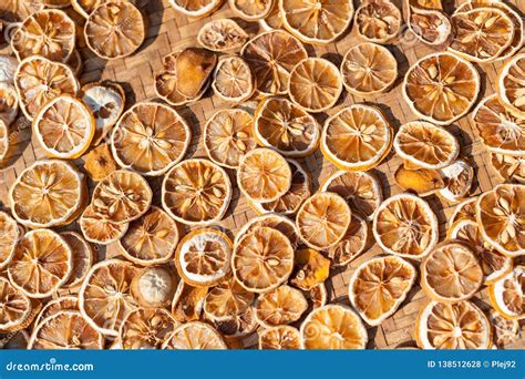 Dried Lemon Slices in the Sun Light Stock Photo - Image of nutrition ...