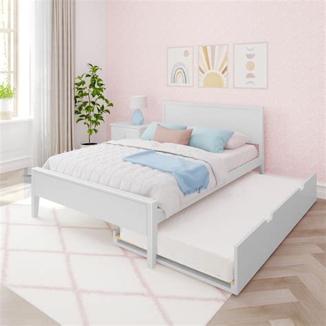 Max & Lily Max & Lily Full Size Bed Frame with Trundle, Classic India ...
