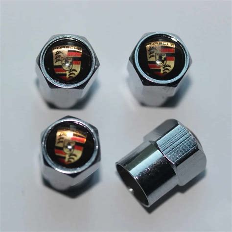 Porsche Black & Gold Tire Valve Stem Caps – Plus Free Extra Cap - Tire Valve Caps, Car ...