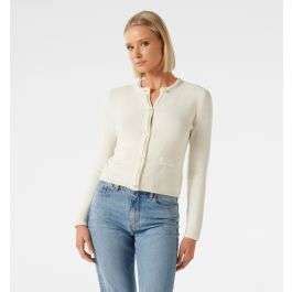 Buy Cream Tilly Trim Detail Cardigan Online
