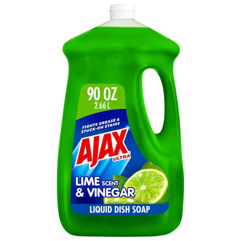 Ajax Ultra Liquid Dish Soap Vinegar and Lime Scent, Sparkling Clean ...