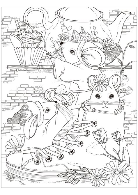 Mouse Coloring Page - A Free Animal Coloring Printable