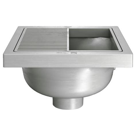 ZURN, 14 in Overall Wd, 14 in Overall Lg, Floor Sink - 808EF7|FS12-NH ...