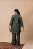 Green Ajrakh Block Printed Ajrakh Co-ord set – GulaboSitabo