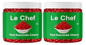 Le Chef Premium Karonda Red Cherries 250 gm X 2| Combo Pack Of 2 ...