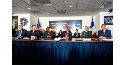 US Vice President, French President Visit NASA Headquarters