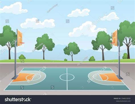 Basketball Court Cartoon 的图像结果