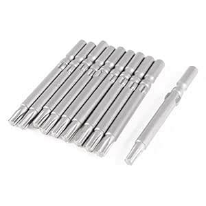 BIG BOOM® 10 Pcs Gray Magnetic 3.5mm x 60mm T20 Torx Screwdriver Bits ...