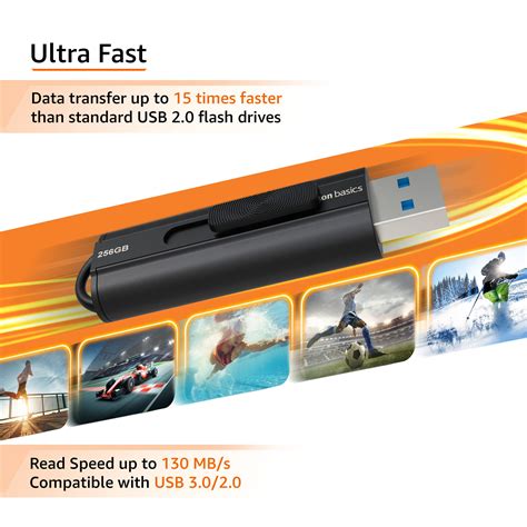 Snapklik.com : Basics 256GB Ultra Fast USB 3.1 Flash Drive