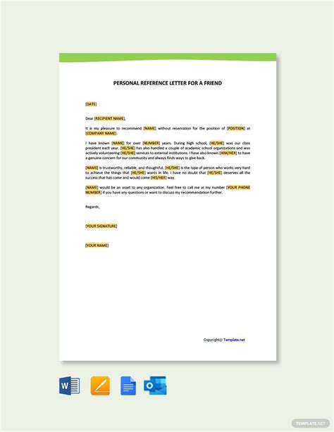 Image result for How to Write a Personal Reference Letter