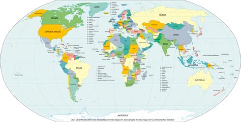 World map in Portuguese
