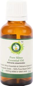 R V Essential Pure Khus Essential Oil 10ml- Vetiveria Zizanioides (100% ...