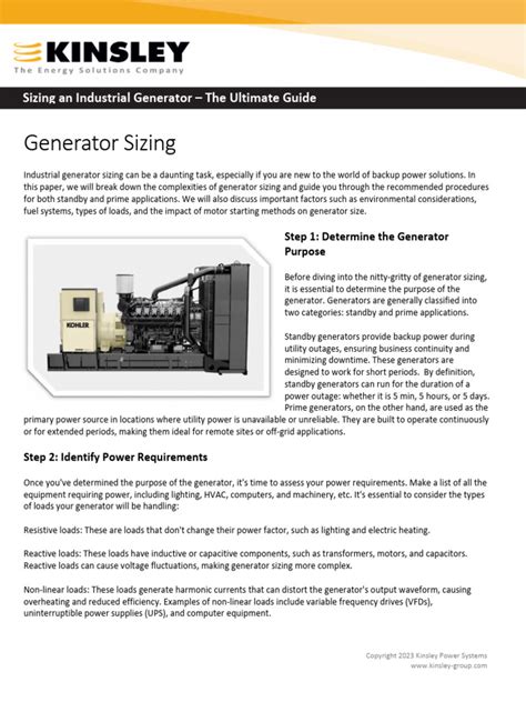 Image result for Portable Generator Sizing Guide