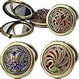 Baskety Women's Pocket Size Antique Metal Double-Sided Magnifying ...